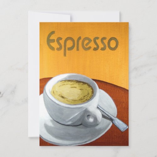 Hipster - Vintage Espresso Coffee Painting Invite