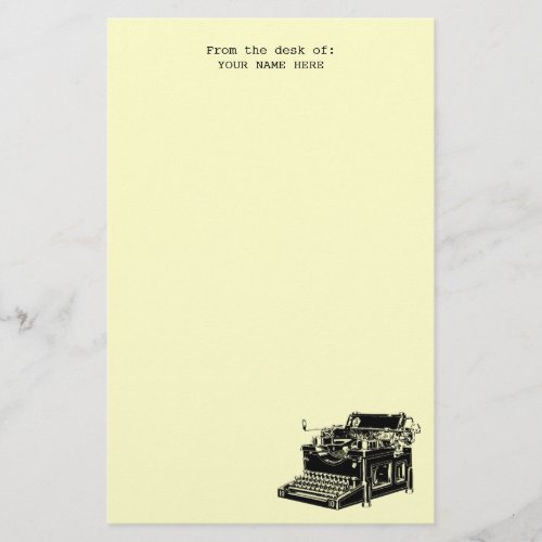 Hipster Vintage Typewriter Notepad Stationery
