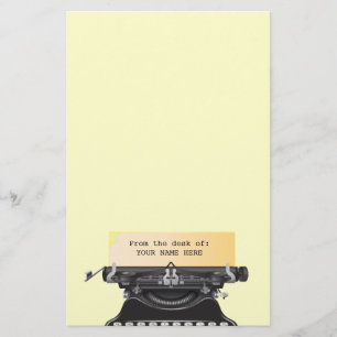 Hipster Vintage Typewriter Notepad Stationery