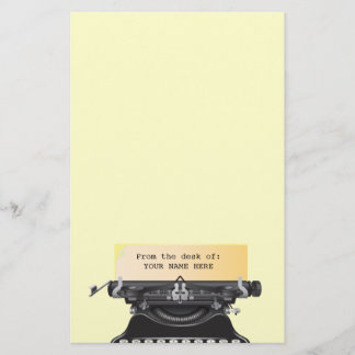Hipster Vintage Typewriter Notepad Stationery