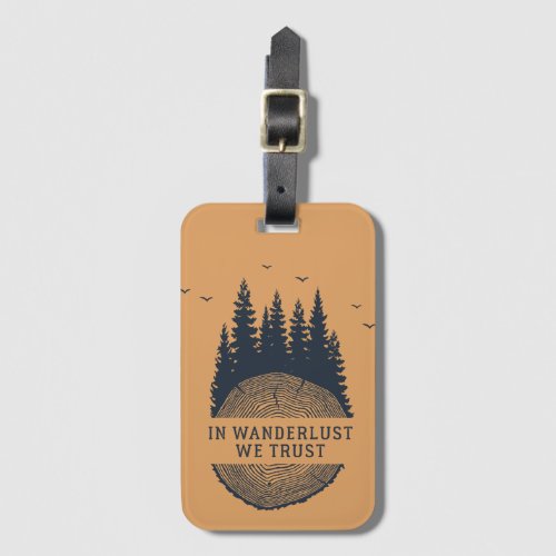 Hipster Wanderlust Outdoors Illustration  Luggage Tag