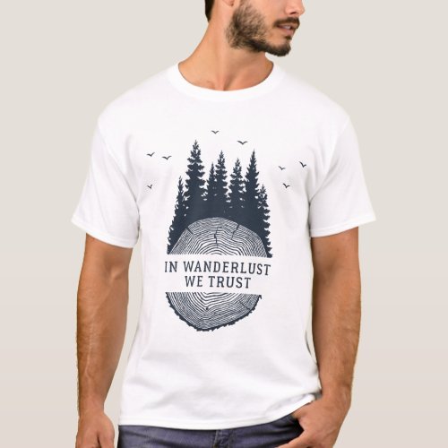 Hipster Wanderlust Outdoors Illustration T_Shirt