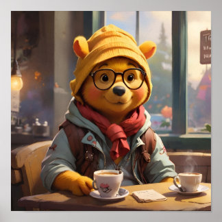 Hipster Winnie the Pooh 1 Poster