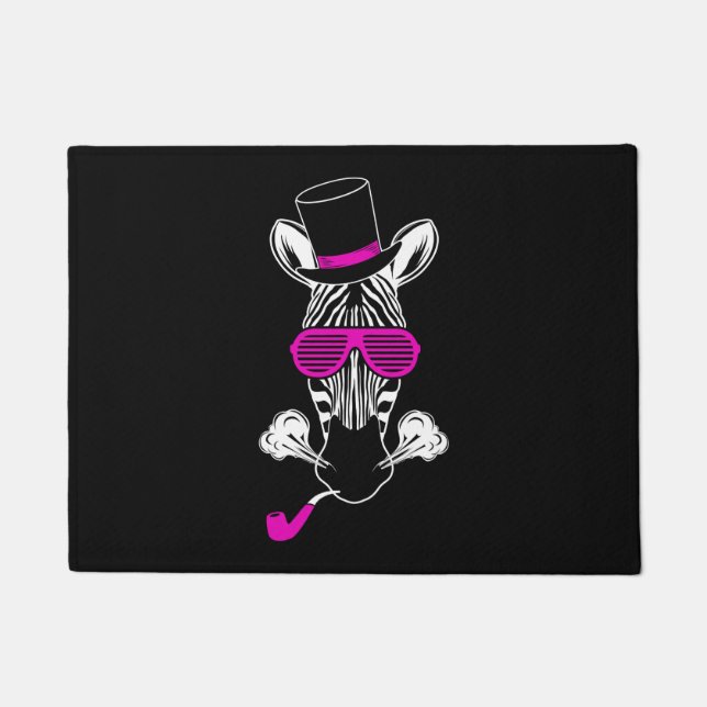 Hipster Zebra Doormat (Front)