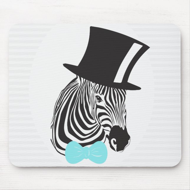 Hipster Zebra Mouse Pad (Front)