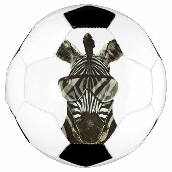 Hipster Zebra Soccer Ball by Wonderful12345 at Zazzle