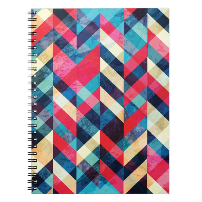 Hipster zigzag: grunge seamless pattern. notebook (Front)