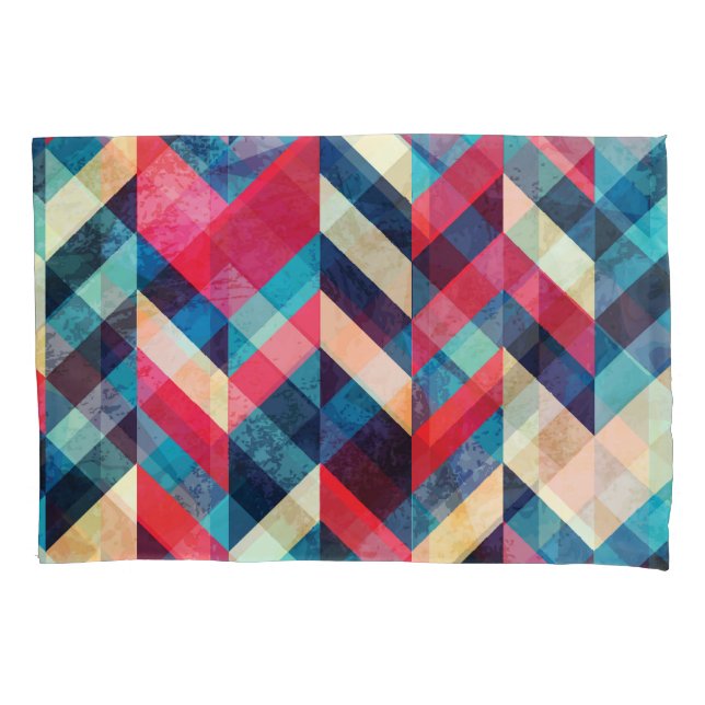 Hipster zigzag: grunge seamless pattern. pillow case (Front)