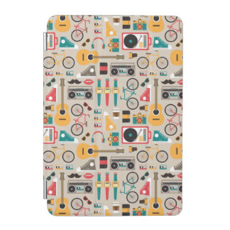 Hipsterrific Hipster Things Pattern (Cinereous) iPad Mini Cover