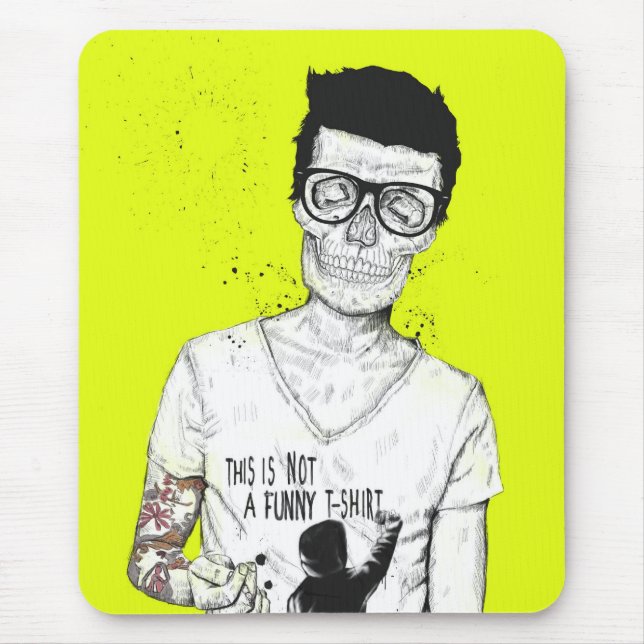hipsters not dead mouse pad (Front)