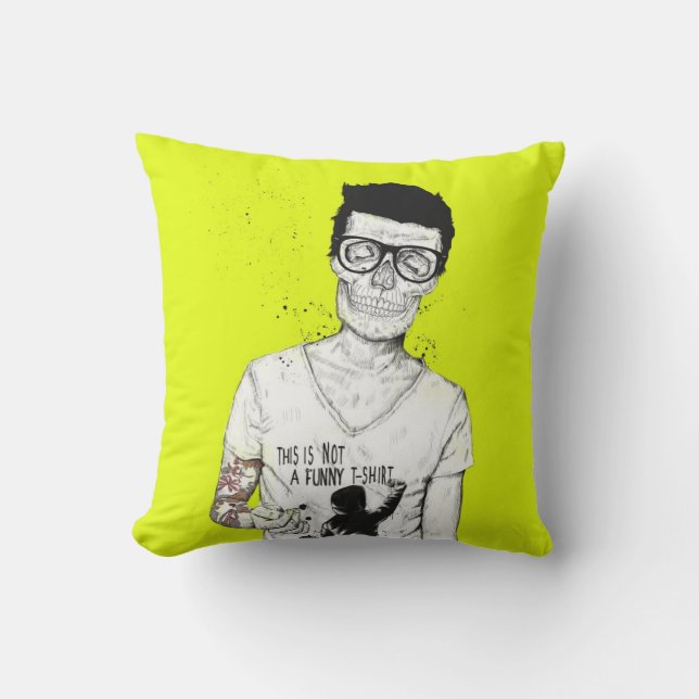 hipsters not dead throw pillow (Front)