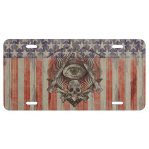 Hiram Abiff License Plate for Freemasons