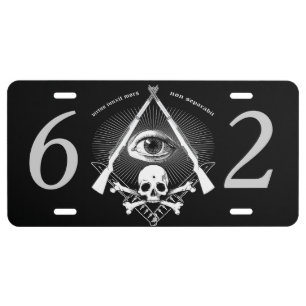 Hiram Abiff Lodge 62 license plate