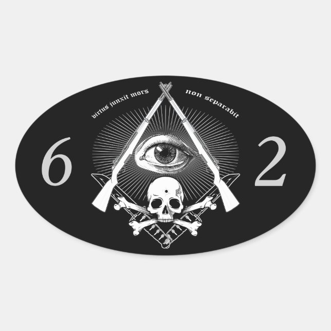 hiram abiff Lodge 62 sticker (Front)