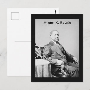 Hiram R. Revels First African-American Senator  Postcard