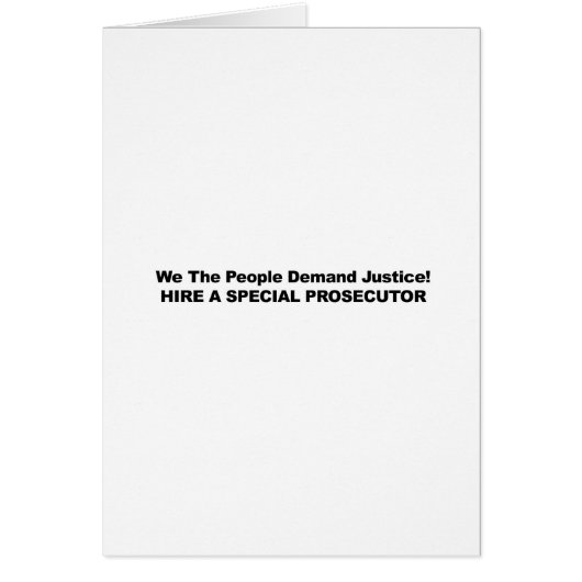 Hire a Special Prosecutor Cards (Front)