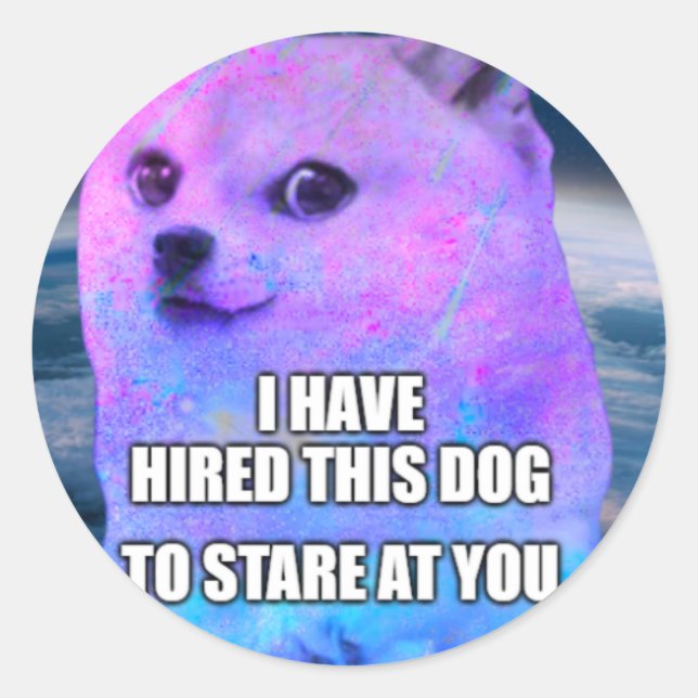 Hired Dog Classic Round Sticker (Front)