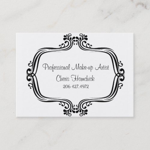 HiRes, Make-up Artist, Cheris Homchick Business Card Template