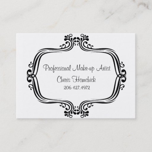 Customizable HiRes, Make-up Artist, Cheris Homchick Business Card Template