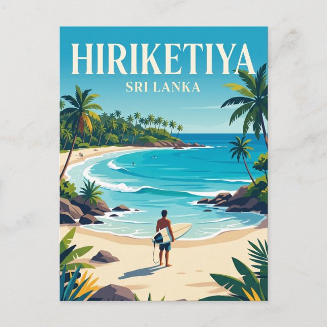 Hiriketiya Bay Sri Lanka Postcard (Front)
