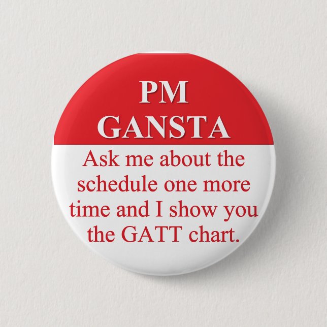 Hiring Gangsters in Project Management (3) Pinback Button (Front)