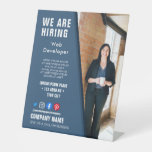 hiring staff BUSINESS custom logo flyer Poster  Pedestal Sign