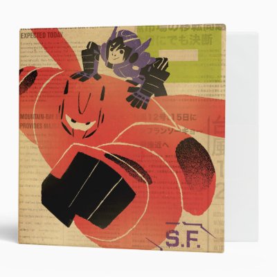Hiro And Baymax Propaganda 3 Ring Binder