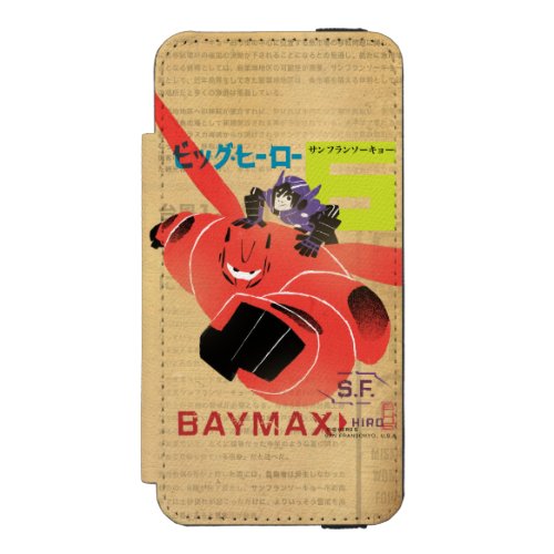 Hiro And Baymax Propaganda Wallet Case For iPhone SE55s