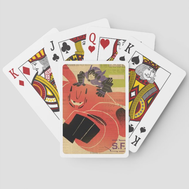 Hiro And Baymax Propaganda Poker Cards (Back)