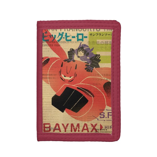 Hiro And Baymax Propaganda Trifold Wallet (Front Vertical)