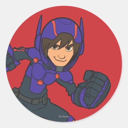 Hiro Hamada Purple Classic Round Sticker