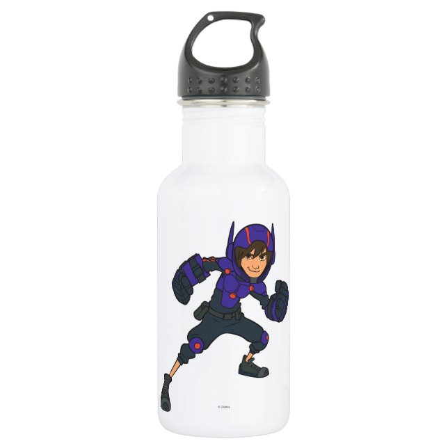 Hiro Hamada Purple Stainless Steel Water Bottle (Front)