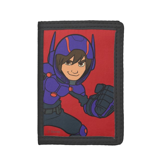 Hiro Hamada Purple Tri-fold Wallet (Front Vertical)