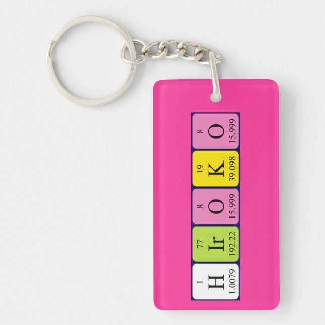 Hiroko periodic table name keyring (Front)