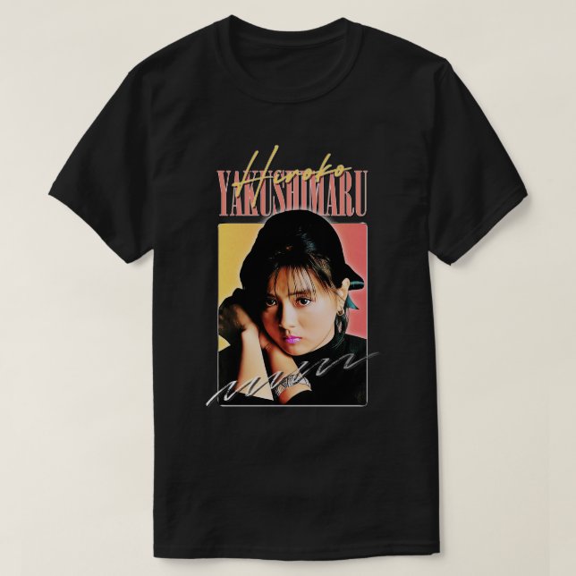 Hiroko Yakushimaru Retro 80s Fan Design T-Shirt (Design Front)