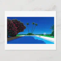 hiroshi nagai art paintings city pop and airplane postcard | Zazzle