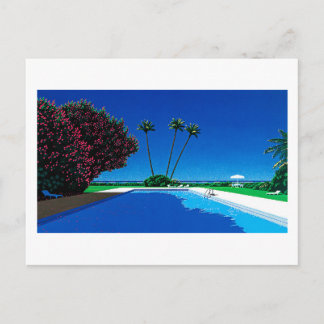 hiroshi nagai art paintings city pop and airplane postcard