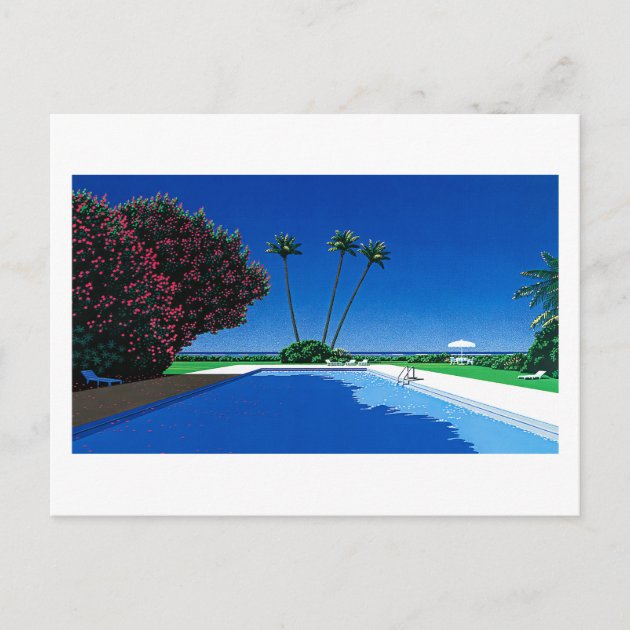 hiroshi nagai art paintings city pop and airplane postcard | Zazzle