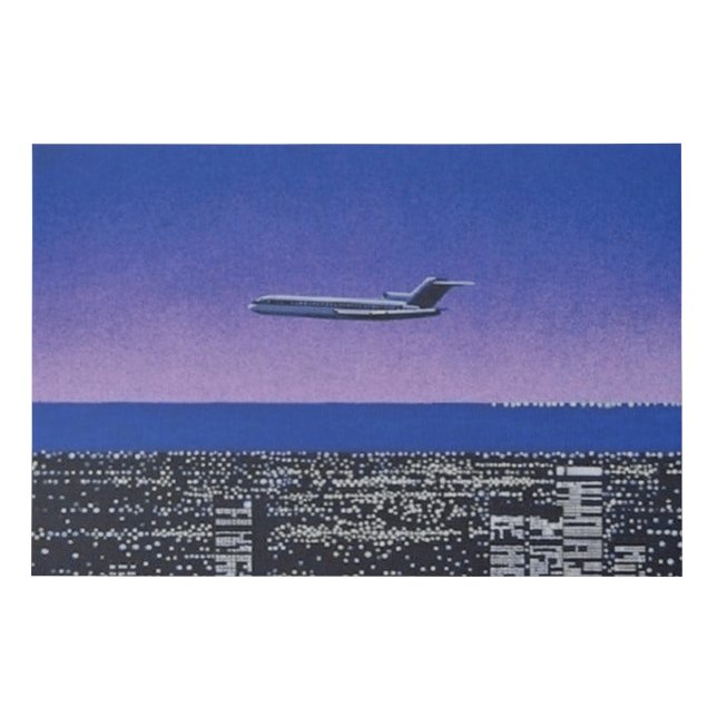 hiroshi nagai city pop, hiroshi nagai art faux canvas print (Front)