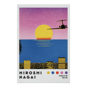 Hiroshi Nagai Inspired City Pop Travel Poster