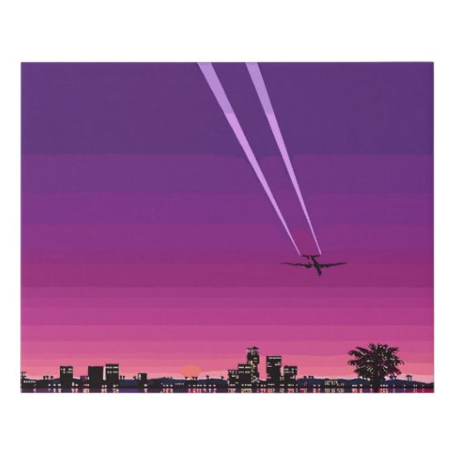 Hiroshi Nagai plane Hiroshi Nagai art Faux Canvas Print