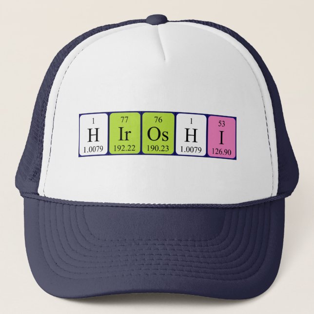 Hiroshi periodic table name hat (Front)
