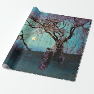 Hiroshi Yoshida Kumoi Cherry Trees Wrapping Paper