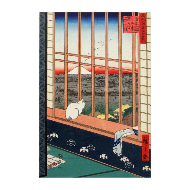 Hiroshige - Asakusa Rice fields Acrylic Print (Front)