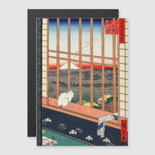 Hiroshige _ Asakusa Rice fields Magnetic Card
