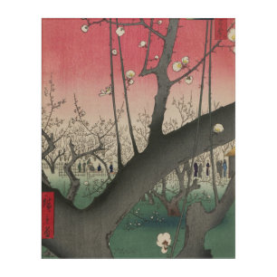 Hiroshige Plum Estate Kameido: Vintage Japanese Acrylic Print