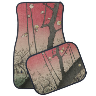 Hiroshige Plum Estate Kameido: Vintage Japanese Car Floor Mat