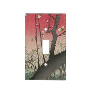 Hiroshige Plum Estate Kameido: Vintage Japanese Light Switch Cover