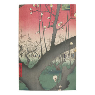 Hiroshige Plum Estate Kameido: Vintage Japanese Metal Print