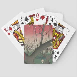Hiroshige Plum Estate Kameido: Vintage Japanese Poker Cards